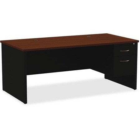 Lorell DESK, 36inX72in RH PED, BK/WL LLR79143